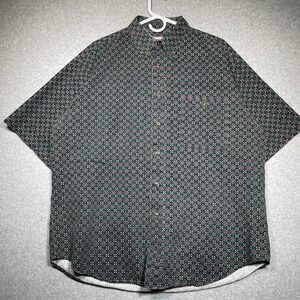 Vintage Bugle Boy Button Shirt‎ Mens XL Geometric AOP Casual Gorpcore Outdoor